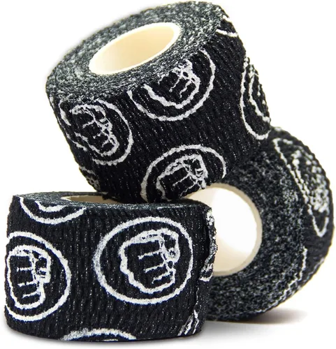 Vista 26 de WOD Nation Flexible Hook-Grip Athletic Tape – Easy-Tear, Sweat-Proof Thumb & Finger Strips for Weightlifting Negro
