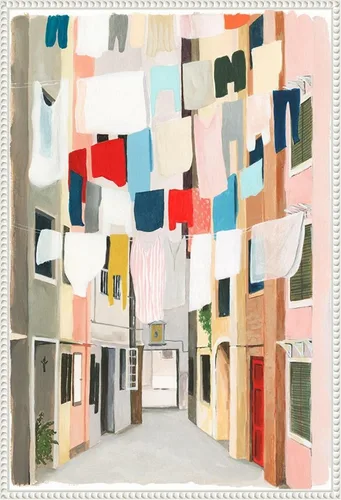 Vista 9 de Amanti Art Framed Canvas Wall Art 23x16 Laundry Day I by Grace Popp, Framed Wall Art Canvas, Architecture Artwork, Traditional Decor, Medium Poster