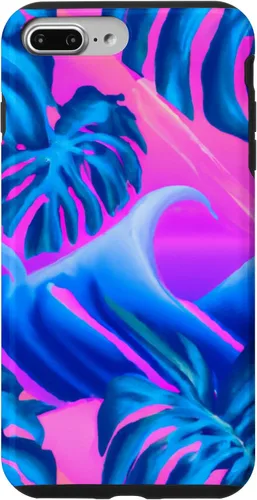 Vista 9 de iPhone 15 Hawaii Vaporwave Sunset Synthwave Hawaiian Case