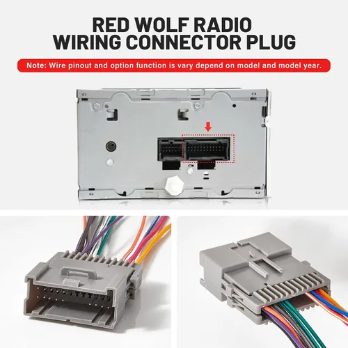 Vista 4 de RED WOLF Arnés de cableado de estéreo Compatible con 2002-2008 GMC Envoy Sierra Chevy Silverado Impala Adaptador de cable de radio de estéreo