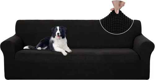 Vista 24 de U-NICE HOME Funda para sofá biplaza elástica, cubierta para sofá, funda para sillón, protector de muebles para sofá con 2 cojines, funda para sofá