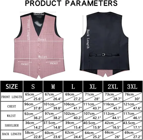 Vista 2 de Men's Vest Four Seasons Business Jacket Fashion Casual Classic Slim Single Breasted