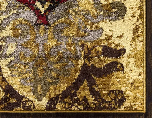 Vista 8 de Unique Loom Barista Collection - Alfombra de área - Congencis (2' 2" x 3' 1" Rectángulo, Beige/Azul)