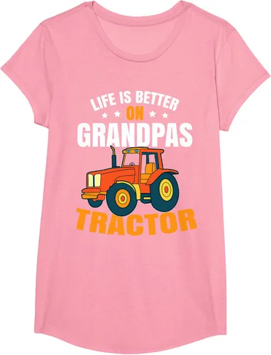 Vista 94 de Life Is Better On Grandpas Tractor Kids Farm Tractor Boy Camiseta, Negro