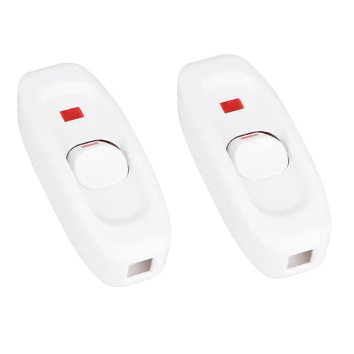 Vista 14 de Helunsi 2 Piezas Interruptor en Línea, Interruptor Negro de Cable para Electrodomésticos, Botón ON OFF para Lámpara, Clasificado 10A 250V, Control