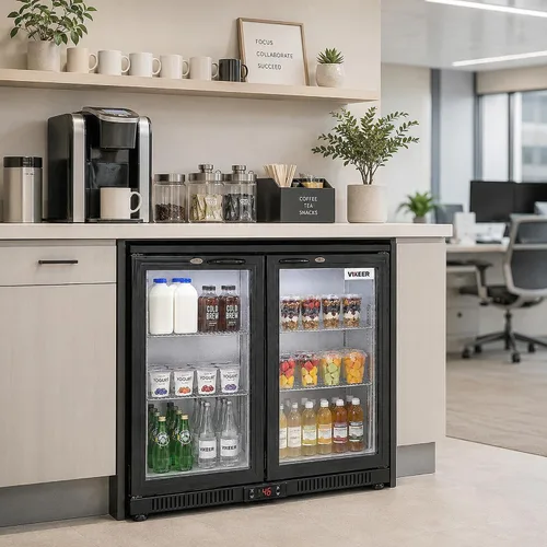 Vista 5 de VIKEER Refrigerador comercial de cristal de la barra posterior de 7.06Cu.Ft