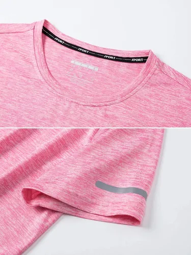 Vista 3 de MAGCOMSEN Paquete de 3 camisetas de manga corta para hombre, cuello redondo, secado rápido, atléticas, para correr, gimnasio, Wokout, fitness