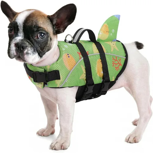 Vista 8 de Queenmore Chaleco Salvavidas para Perros Pequeños XXS, Chalecos Salvavidas para Cachorros para Perros Pequeños, Chaleco Salvavidas para Perros