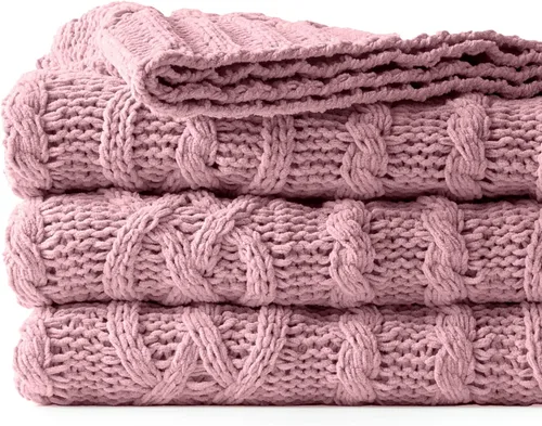 Vista 17 de Battilo Manta Negra para Sofá, Manta de Punto Cable para Cama, Silla, Decoración del Hogar, Manta de Chenilla Tejida Suave y Acogedora, Manta Negro