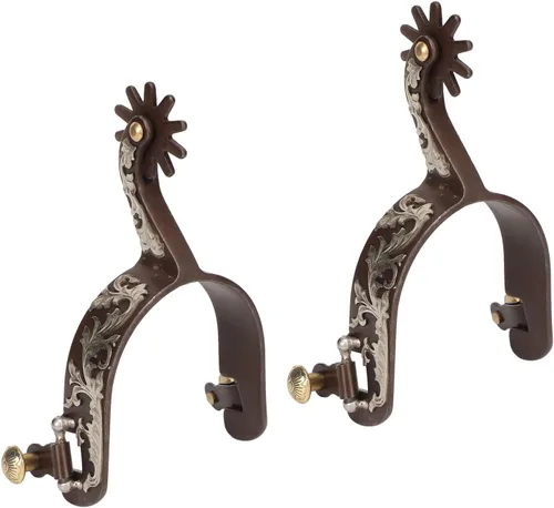 Vista 7 de Western Spurs, Vintage Spurs - Acero de bajo carbono para caballo