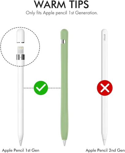 Vista 2 de AhaStyle Funda protectora de silicona antideslizante [kit de correas de adaptador de cable añadido] compatible con iPad Pencil de 1ª