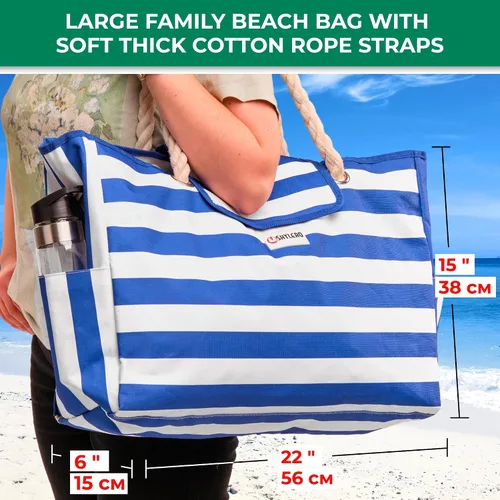 Vista 2 de SHYLERO La bolsa de playa y la bolsa de piscina tiene bolsa hermética, cierre magnético a presión. La bolsa de playa es repelente al agua.