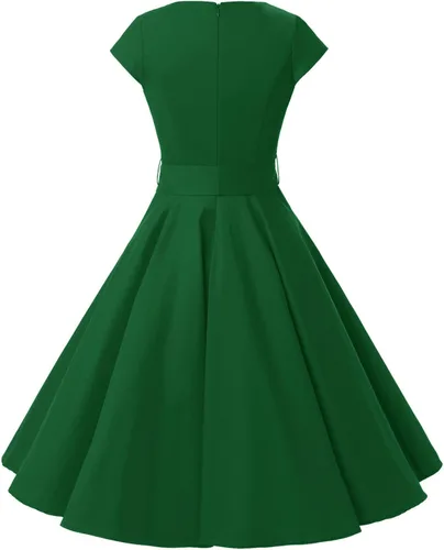 Vista 70 de Dressystar - Vestidos clásicos de fiesta con mangas casquillo, estilo Rockabilly y retro de la década de 1950