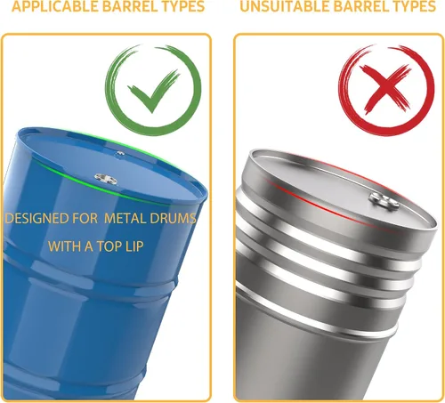 Vista 7 de Deheader de tambor con agarre de mano de plástico, para tambores de acero, cuchillas de cobre de aleación sin parques.