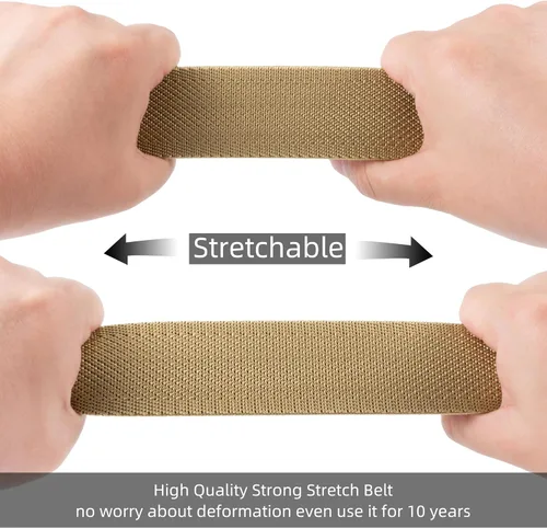 Vista 5 de Auto Lock Ratchet Belt for Men Elegant Dressing Belt Buckle 1.5" Wide Elastic Nylon Tactical Belts Thicker