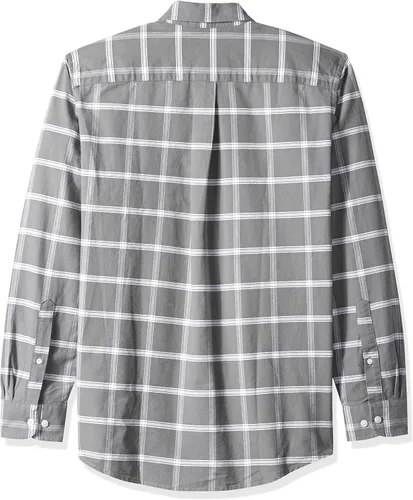 Vista 3 de Camisa Tienda Essentials de tela oxford, de manga larga, ajuste regular, con bolsillo, para hombre