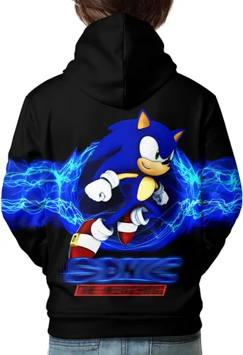 Vista 3 de bendl Sudadera con capucha con estampado 3D de anime para niños y niñas, sudadera con capucha deportiva