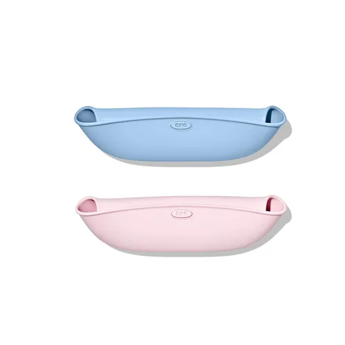 Vista 2 de OXO Tot Babero enrollable, paquete de 2, flor y anochecer