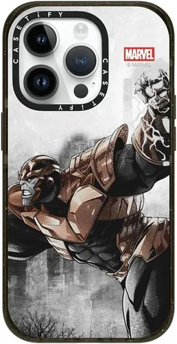 Vista 156 de CASETiFY Funda para iPhone Air, compatible con MagSafe Marvel VS CoLab Protección contra caídas de grado militar 4x de 8.2 pies Funda Capitán