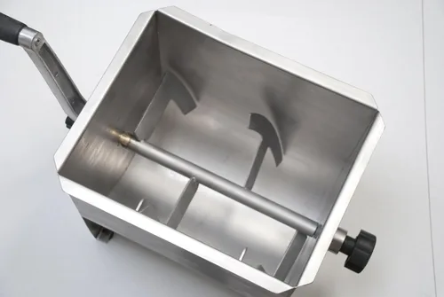 Vista 8 de Chard MM-102, Mezclador de carne con tolva de acero inoxidable, 20 libras, plata