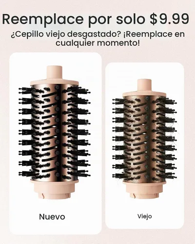 Vista 9 de AIMIKE HyperFlow - Cepillo secador de pelo de alta velocidad, secador de pelo de un solo paso y voluminizador, cepillo redondo de aire caliente