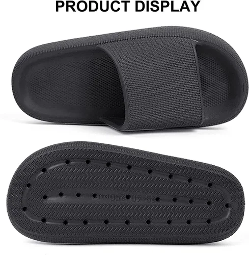 Vista 2 de YINSING Pantuflas acolchadas unisex para adultos, antideslizantes, de secado rápido, para baño, ducha, suela gruesa suave, para interiores