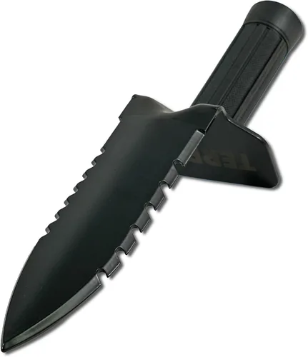 Vista 7 de TerraX Master Digger - Pala con mango en T de raíz/césped de 34 pulgadas y excavadora de mano de doble dentada con funda para cinturón, paisajismo