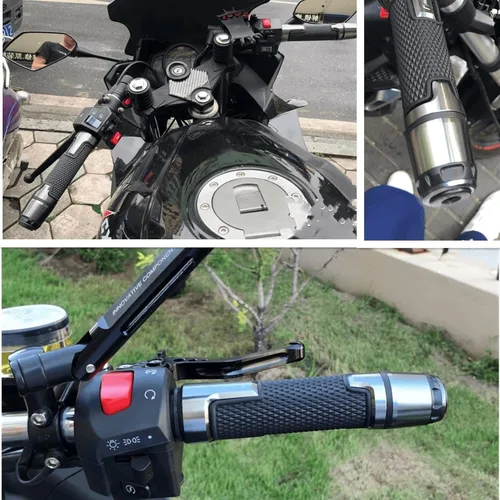 Vista 4 de Para Yamaha XT 660 XT660X XT660R XT660Z 2004-2021 Agarres de manillar de motocicleta 7/8 pulgadas 0.866 in antideslizantes de goma Tapones Tapones