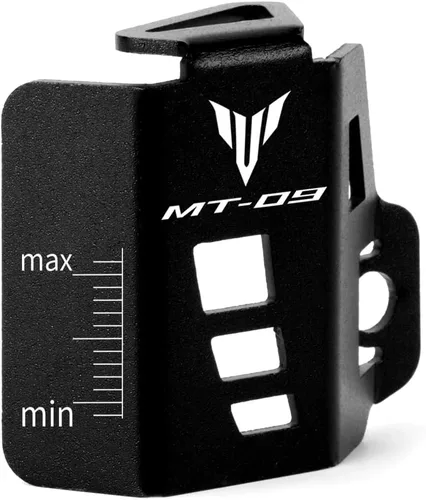 Vista 4 de Cubierta protectora de la tapa de aceite de la bomba del depósito del líquido de freno trasero de la motocicleta compatible con YAMAHA MT-09 Negro