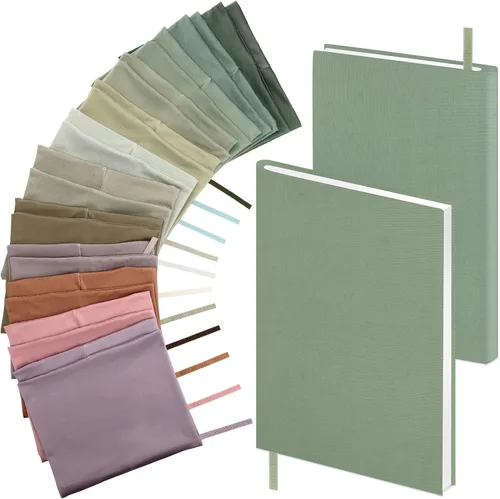Vista 10 de 12 fundas gigantes para libros, de tela elástica, protector de libros escolares, reutilizable, lavable, protector para la mayoría de libros de texto