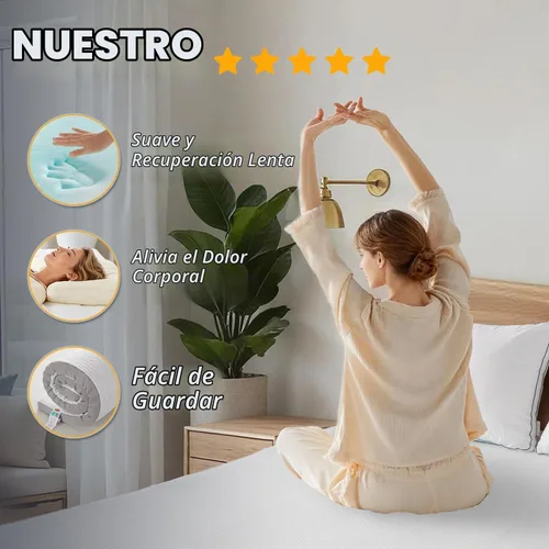 Vista 5 de SAPHREAS Cubrecolchón de espuma viscoelástica de 3 pulgadas, tamaño King con funda de colchón suave y ventilada, cubrecolchón de cama para caja