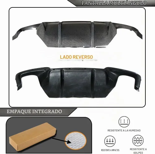 Vista 7 de Difusor trasero de fibra de carbono real para BMW Serie 5 F10 M-Sport 2012