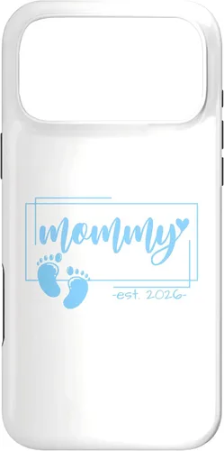 Vista 22 de Mommy Est 2026 Pregnancy Announcement Baby Boy Reveal Case for iPhone 17