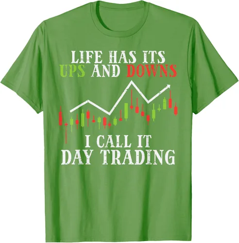 Vista 14 de Life Ups And Downs Day Trading Crypto Stock Market Trader T-Shirt, Negro