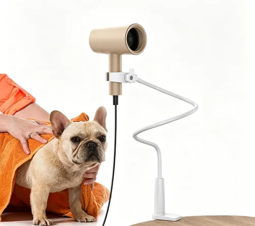 Vista 7 de Soporte para secador de pelo para perros, ajustable de 31.5 pulgadas, resistente soporte para secador, herramienta de aseo de mascotas manos libres