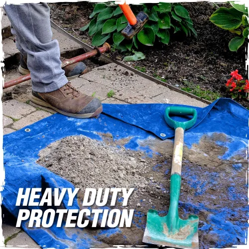 Vista 9 de RUGGED RHINO Lona resistente 100% impermeable para todo tipo de clima, lonas resistentes a la temperatura UV de 5 mil, cubierta multiusos de alta