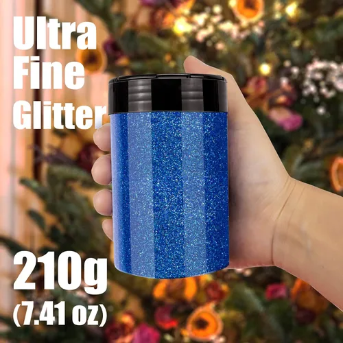 Vista 4 de Estanoite - Purpurina ultra fina metálica, polvo de purpurina para resina de 7.41 oz/210 g, lentejuelas y copos, 1/128" de purpurina holográfica