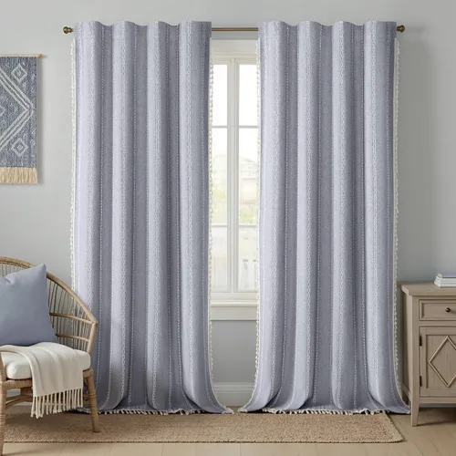 Vista 39 de Cortinas opacas estilo bohemio verde salvia de 96 pulgadas, 2