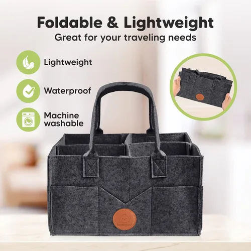 Vista 9 de KeaBabies Portabebés y organizador de pañales KeaBabies – Todo en 1 Original transpirable Baby Sling, organizador de bebé para guardería, ligero