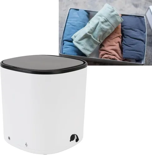 Vista 8 de Lavadora pequeña de 2000 mAh recargable portátil con cesta de drenaje para calcetines de ropa interior, mini máquina de lavandería compacta