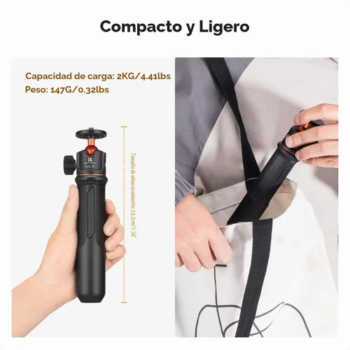 Vista 7 de K&F CONCEPT Trípode para selfie stick de 23.6 pulgadas