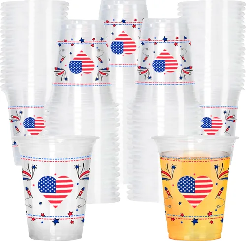 Vista 8 de 50 Pcs Halloween Plastic Cups 12oz Black Pumpkin Face Disposable Clear Cups Set with 3 Styles Patterns for Halloween Trick or Treat Birthday Party