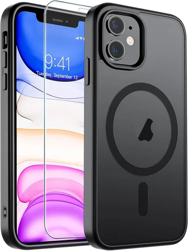 Vista 302 de SUPFINE Funda magnética para iPhone SE 2022 (3ª)/2020 (2ª), iPhone 8 (compatible con MagSafe) (protección contra caídas de grado militar), funda