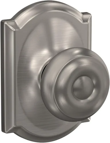 Vista 101 de SCHLAGE F10 GEO 716 Pomo de Puerta Georgiano, Cerradura de Paso para Pasillo y Armario, Bronce Envejecido (Paquete de 4)