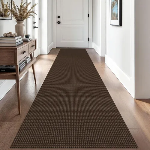 Vista 117 de EARTHALL Alfombra tejida de 2 x 3 pies, lavable para entrada, alfombra trenzada antideslizante, alfombra para puerta interior y exterior, alfombra