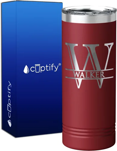 Vista 79 de Vaso personalizado de regalo de cumpleaños para mujeres y hombres, con monograma de escritura dividida, inicial y nombre grabado en negro, taza