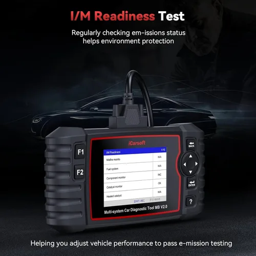 Vista 5 de iCarsoft MB V2.0 OBD2 escáner herramienta de diagnóstico para Benz/Sprinter/lector de código de sistema completo inteligente con 9 restablecimientos