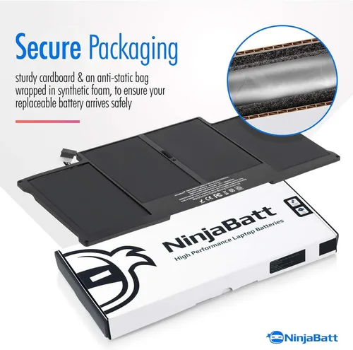 Vista 8 de NinjaBatt Batería A1466 para Apple MacBook Air de 13 ″ (mediados de 2012, mediados de 2013, principios de 2014, principios de 2015, 2017) A1369