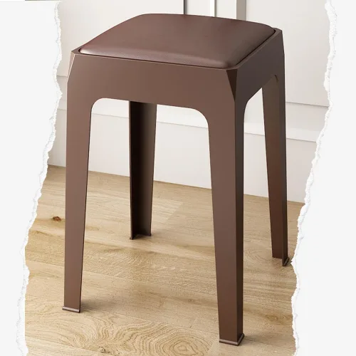 Vista 11 de ZJIEX Taburetes de bar modernos de plástico para mostrador, silla de isla de cocina sin brazos, taburete de encimera sin espalda, taburetes