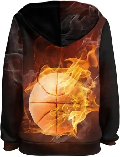 Vista 6 de JEOCODY Sudadera con capucha unisex para niños, lindo suéter de manga larga con bolsillo